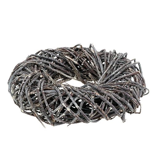 Floristik24 Pilkrans Ø28cm grå, vasket