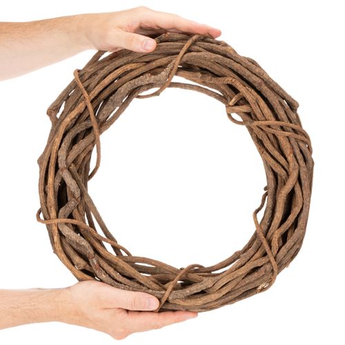 Naturlig piletrekrans som hobbykrans til blomsterdekorasjon, 40 cm | Floristik24.no