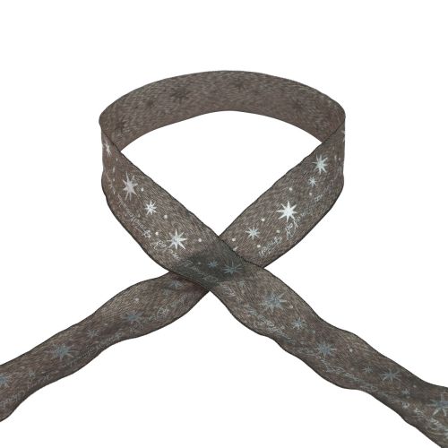 Floristik24 Julebånd gavebånd Julebrun 40mm 20m