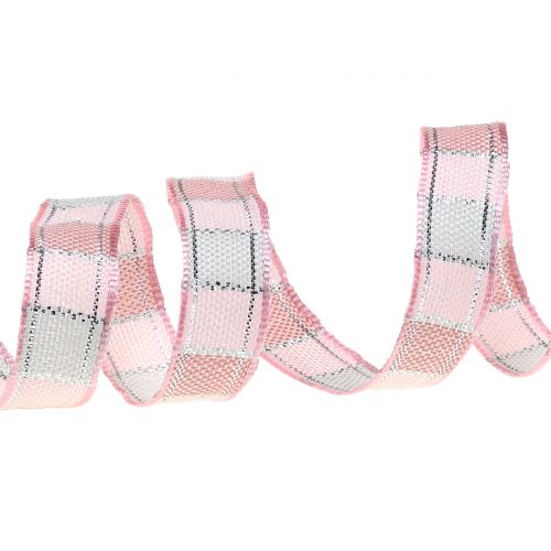 Floristik24 Julebånd rosa 15mm 15m