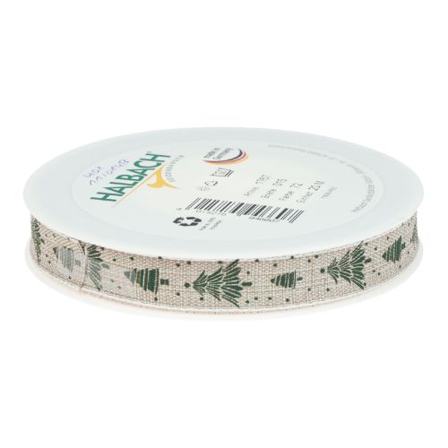 Floristik24 Julebånd gran gavebånd naturgrønn 15mm 20m
