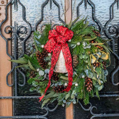 gjenstander Julebånd med ordtak rød 40mm 20m