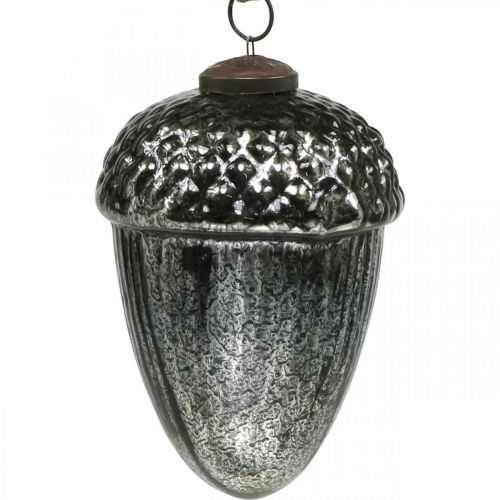 gjenstander Vintage juletrepynt eikenøtt glass juleanheng H14cm Ø10cm 2stk