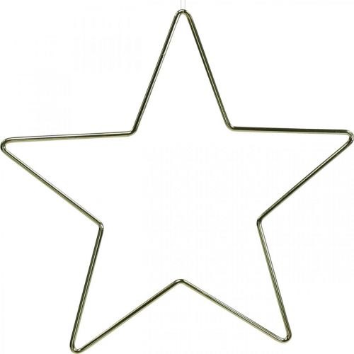 gjenstander Julepynt metallstjerne gullstjerneanheng 15cm 6stk