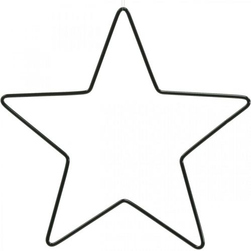 gjenstander Julepynt metallstjerne svart stjerneheng 15cm 6stk
