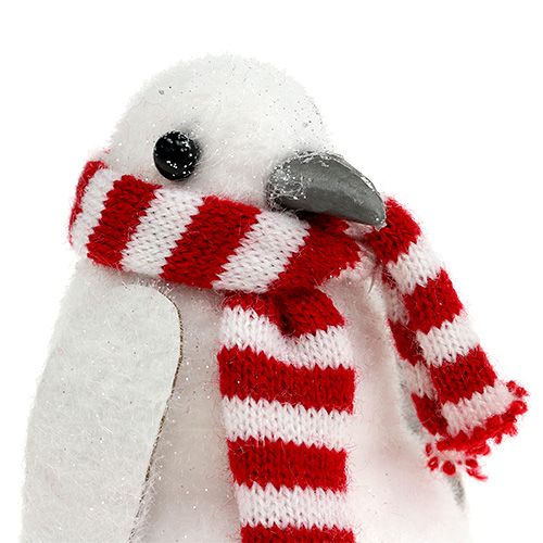 gjenstander Julepynt pingvin 11cm hvit 3stk