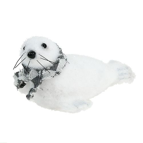 Floristik24 Julepynt forseglet hvitt 15cm 2stk