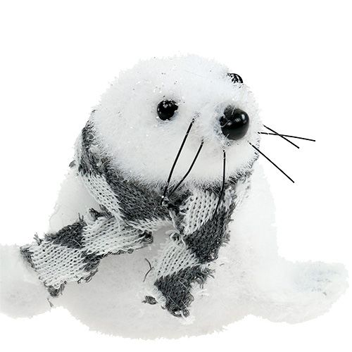 Floristik24 Julepynt forseglet hvitt 15cm 2stk