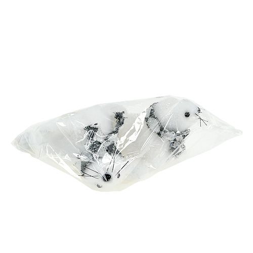 Floristik24 Julepynt forseglet hvitt 15cm 2stk