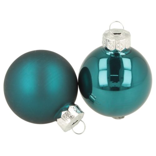 Julekuler, matte og blanke, små julepynter, 4 cm, 24 stk.