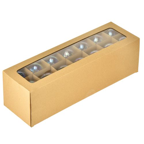 gjenstander Glasskule i perlemorlook med iriserende shimmer, 6 cm, 24 stk.