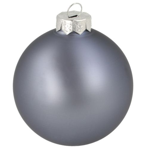 gjenstander Sett med blå/sølvfargede glasskuler – matte og blanke, glassdekorasjoner til vinterblomsteroppsatser, 7,5 cm, 12 deler