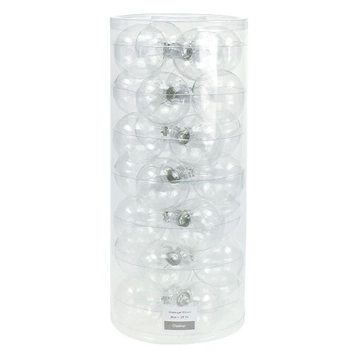 gjenstander Julekuleglass Ø6cm klar 24 stk