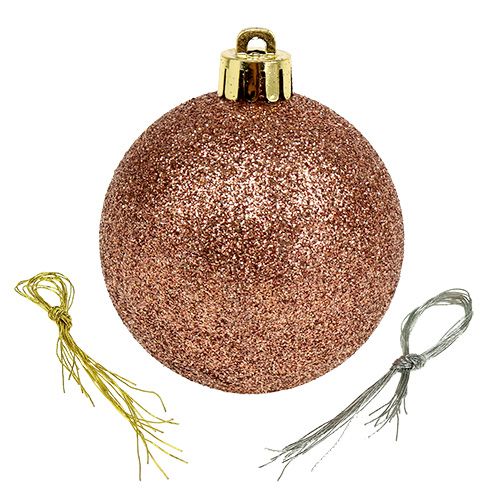 Floristik24 Julekule plast Ø6cm grønn ass. 30stk