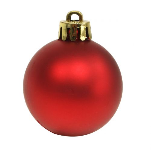 Floristik24 Julekule rød liten Ø4cm 16 stk