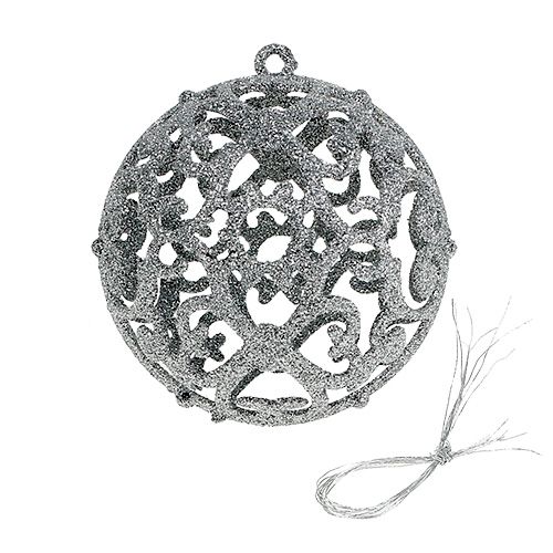 Floristik24 Julekuler plast rosa-sølv sortiment. Ø8cm 8stk