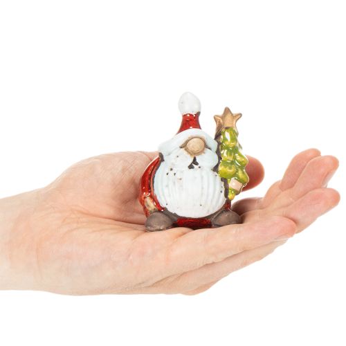 Julenissefigur med juletrepynt, 7 cm, 2 stk. | Floristik24.no