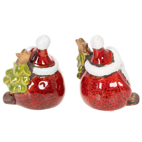 Julenissefigur med juletrepynt, 7 cm, 2 stk. | Floristik24.no
