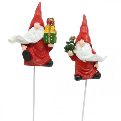 Floristik24 Christmas gnome dekorativ plugg gnome santa claus 7cm 4stk