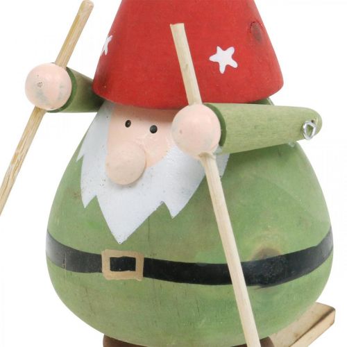 gjenstander Gnome på ski dekorativ figur tre Jul Gnome figur H13cm