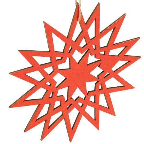 gjenstander Julestjerner i tre til oppheng, pynt til vinduer og trær