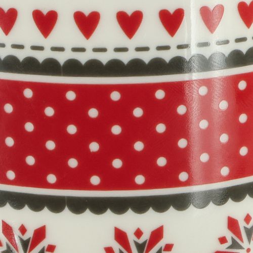 gjenstander Julekrus kopp keramisk krus rød og hvit Ø10cm H9cm