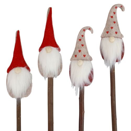 Floristik24 Julenisse hagestake nisse 48,5/50cm 4 stk