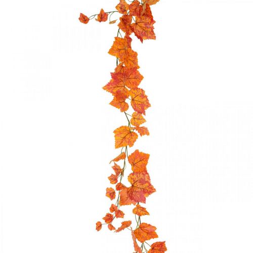 Vinblader krans blader krans rød oransje høst L210cm