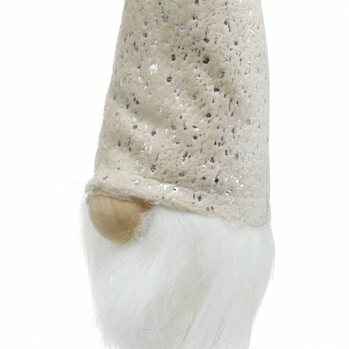 Floristik24 Gnome med spiss lue for å henge krem 17cm L25cm 4stk