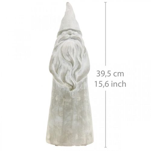 Floristik24 Deco figur nisse betong jul nisse grå H39,5cm
