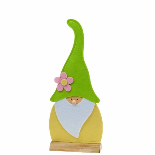 Gnome dverg stående filtgrønn, utstillingsvindu dekor 22cm x 6cm H51cm