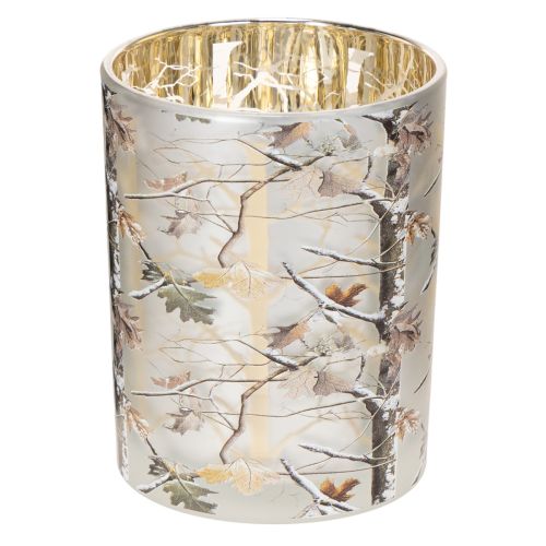 Glasslykt med grendesign, gullfarget innside, 12 cm kjøpe | Floristik24.no