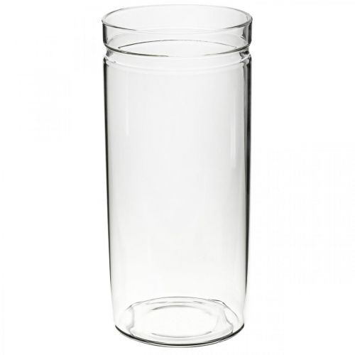gjenstander Blomstervase, glass sylinder, glassvase rund Ø10cm H21,5cm
