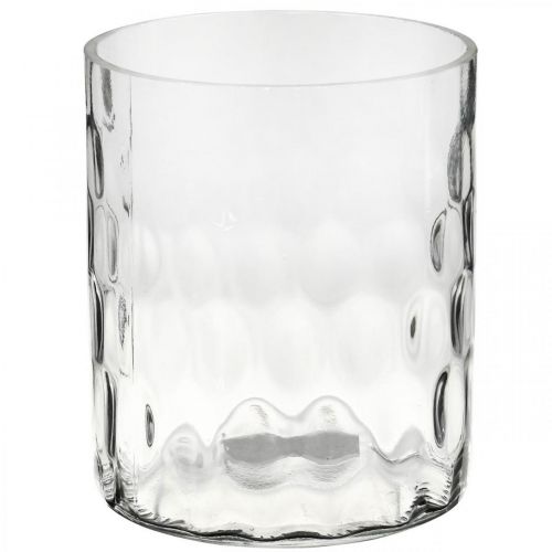 Floristik24 Lyktglass, blomstervase, glassvase rund Ø11,5cm H13,5cm