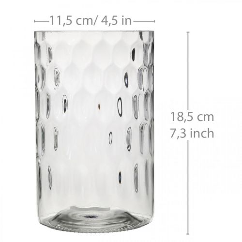 gjenstander Blomstervase, glassvase, stearinlysglass, glasslykt Ø11,5cm H18,5cm