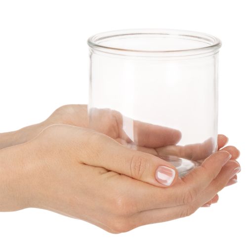 Sylinderformet glassvase, gjennomsiktig, allsidig, 10 cm, 3 stk. | Floristik24.no