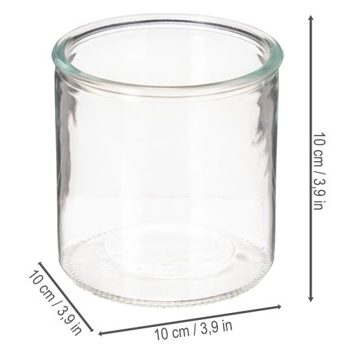 Sylinderformet glassvase, gjennomsiktig, allsidig, 10 cm, 3 stk. | Floristik24.no