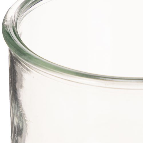 Telysholder i glass, rund, klart glass, allsidig, 12 cm, 2 stk. | Floristik24.no