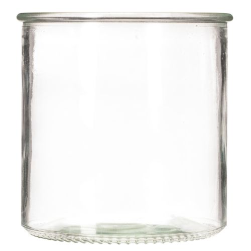 Telysholder i glass, rund, klart glass, allsidig, 12 cm, 2 stk. | Floristik24.no