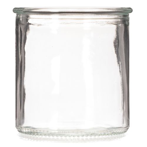 Rund glasslyktholder, klart glass, 8 cm, 3 stk. | Floristik24.no