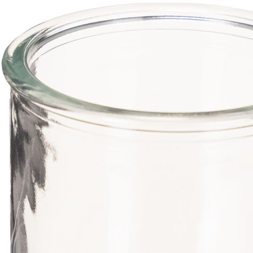 Rund glasslyktholder, klart glass, 8 cm, 3 stk. | Floristik24.no