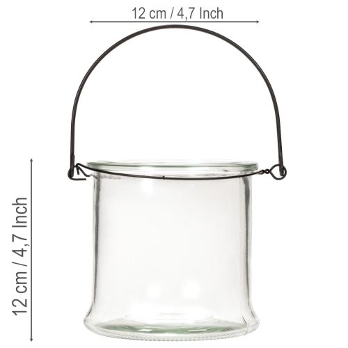 Hengende glasslykt Ø12cm H12,5cm 2 stk | Floristik24.no