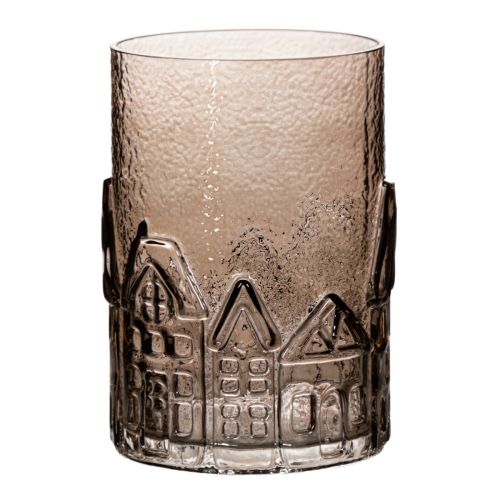 Telysholderhus i glass til borddekorasjon, 23 cm