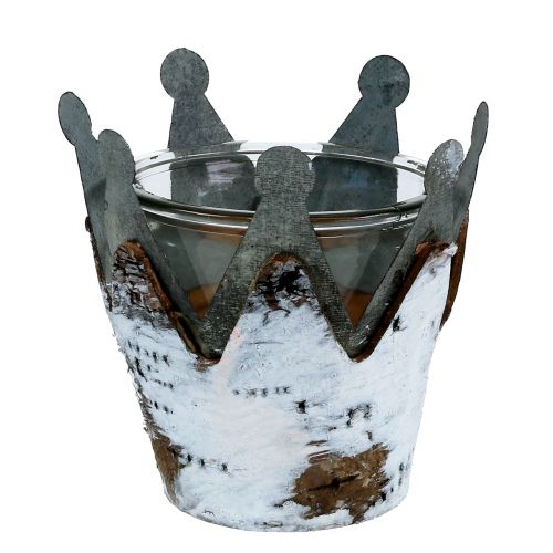 Floristik24 Lyktekrone med bjørk Ø11cm H11,5cm 1st