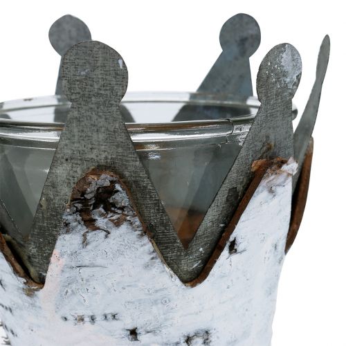 Floristik24 Lyktekrone med bjørk Ø11cm H11,5cm 1st