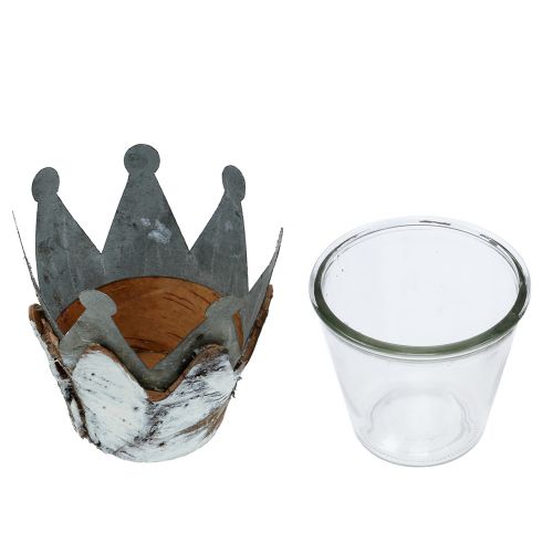 Floristik24 Lyktekrone med bjørk Ø11cm H11,5cm 1st