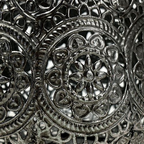 Floristik24 Lanterne sølv Ø12cm H13cm 1p