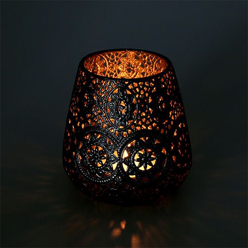 Floristik24 Lanterne sølv Ø12cm H13cm 1p