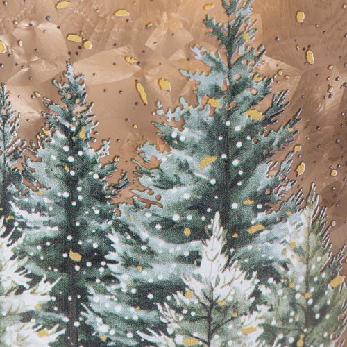 Telysholder i glass med vinterskog i snø, juledekorasjon, 20 cm | Floristik24.no