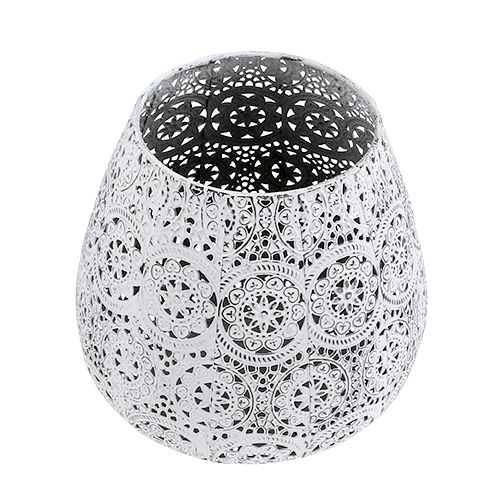 Floristik24 Lanterne hvit Ø19cm H18,5cm